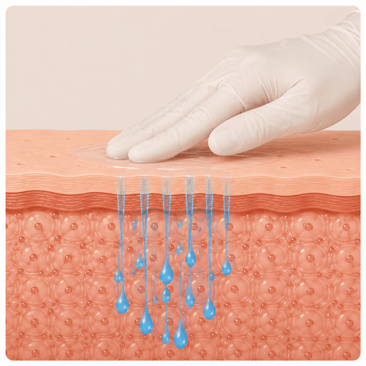 Illustrated demonstration of Procell Microchanneling step 4: Calm + Restore